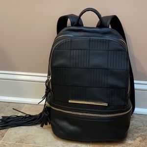 Black & Gold Leather Steve Madden Bag